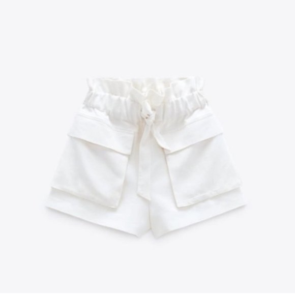 Zara Pants - Zara Women's Ecru Cargo Shorts